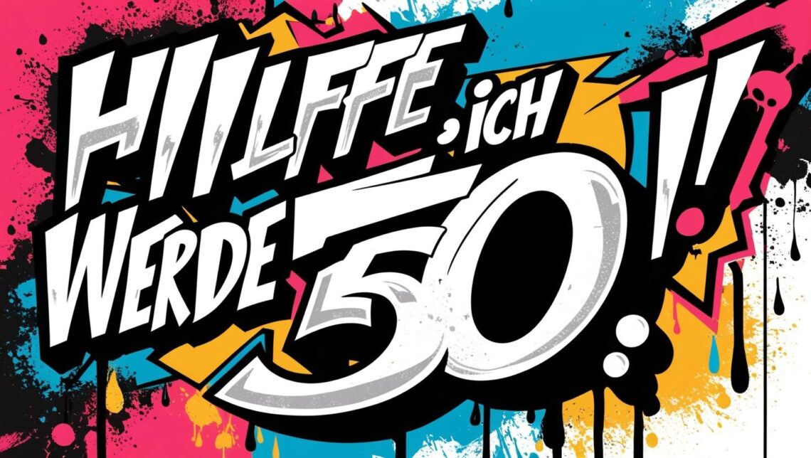 Baldige 50ster Geburtstag im graffiti stil